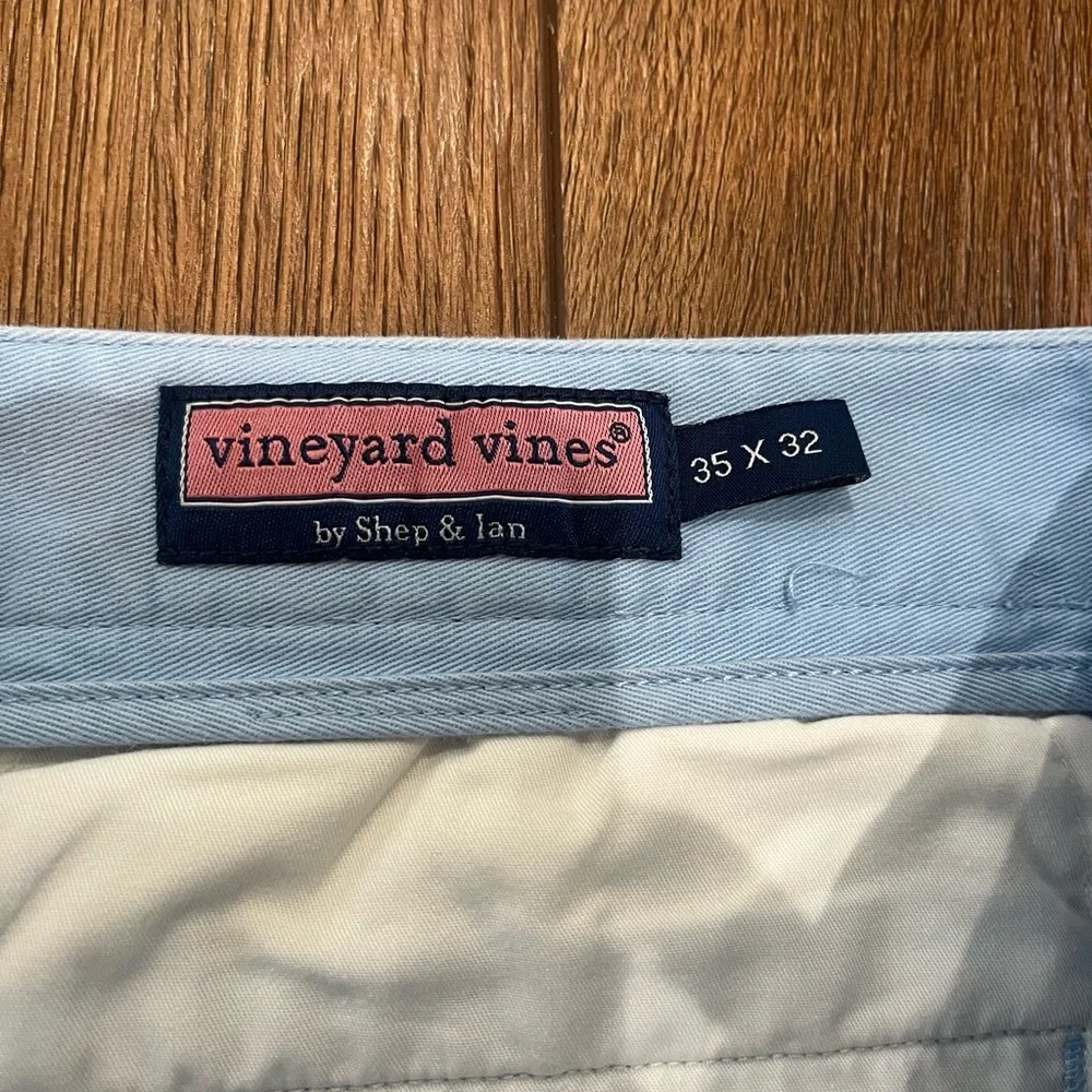 Vineyard Vines Club Pant‎ 35x32 Light Blue Flat Front Chino Classic Fit Preppy